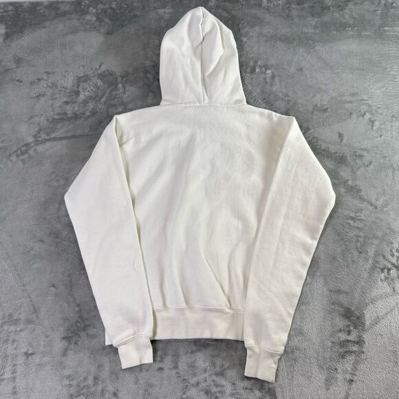 Y2K BYU Cougars white Hoodie Sweatshirt Old Varsity Brand Sz M NCAA STAINED - Picture 6 of 8